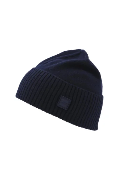 kepurė kotapran | su vilnos priemaiša BOSS ORANGE tamsiai mėlyna